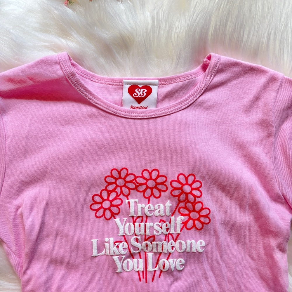SB Something Bigger Trest Yourself Baby Tee - Picture 4 of 7